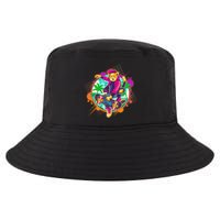 Funny Cool Retro 80s Skatebording Cat Cool Comfort Performance Bucket Hat