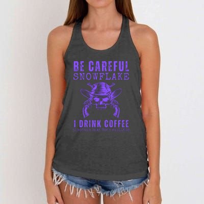 Funny Conservative Republican Anti Woke Politically Incorrect Women's Knotted Racerback Tank