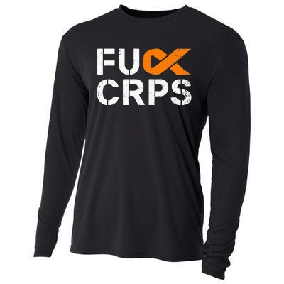 Fuck CRPS RSD Awareness Orange Ribbon Warrior Support Cooling Performance Long Sleeve Crew