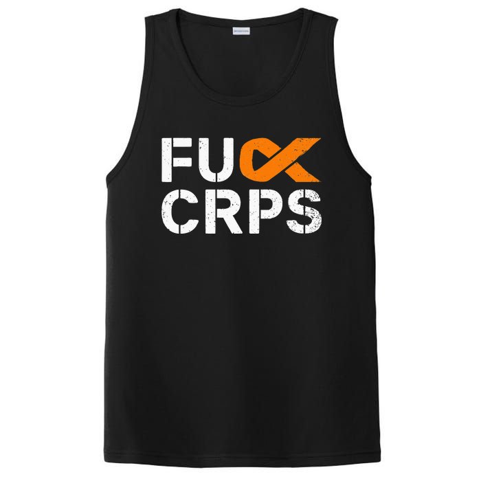 Fuck CRPS RSD Awareness Orange Ribbon Warrior Support PosiCharge Competitor Tank