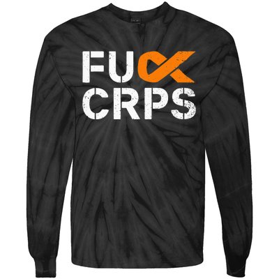 Fuck CRPS RSD Awareness Orange Ribbon Warrior Support Tie-Dye Long Sleeve Shirt