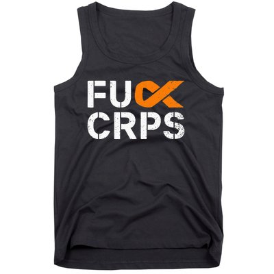 Fuck CRPS RSD Awareness Orange Ribbon Warrior Support Tank Top