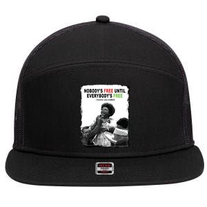 FannieLouHamer Civil Rights Freedom Black History Month 7 Panel Mesh Trucker Snapback Hat