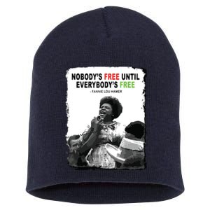 FannieLouHamer Civil Rights Freedom Black History Month Short Acrylic Beanie