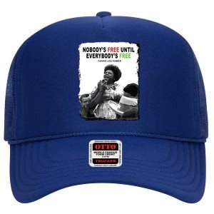 FannieLouHamer Civil Rights Freedom Black History Month High Crown Mesh Back Trucker Hat