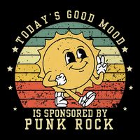 Funny Cute Retro Vintage Punk Rock TodayS Good Mood Sponsor Bucket Hat
