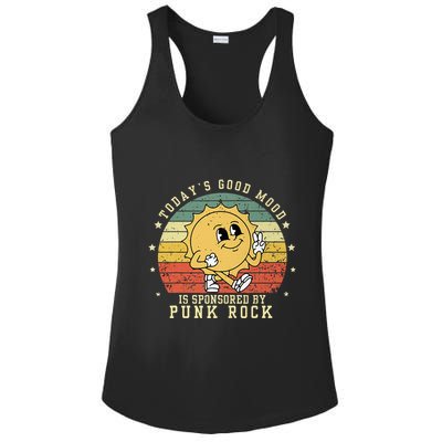 Funny Cute Retro Vintage Punk Rock TodayS Good Mood Sponsor Ladies PosiCharge Competitor Racerback Tank