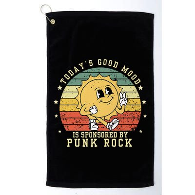 Funny Cute Retro Vintage Punk Rock TodayS Good Mood Sponsor Golf Towel