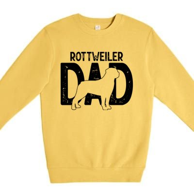 Funny Cute Rottweiler Dog Dad Puppy Lover Father Gift Premium Crewneck Sweatshirt