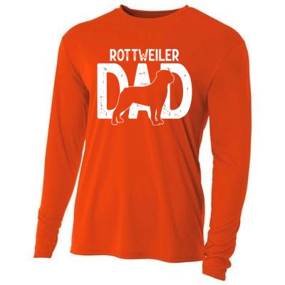 Funny Cute Rottweiler Dog Dad Puppy Lover Father Gift Cooling Performance Long Sleeve Crew