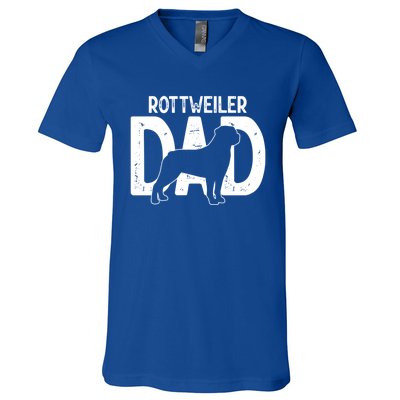 Funny Cute Rottweiler Dog Dad Puppy Lover Father Gift V-Neck T-Shirt