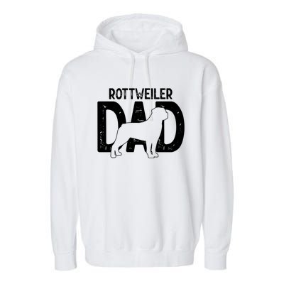 Funny Cute Rottweiler Dog Dad Puppy Lover Father Gift Garment-Dyed Fleece Hoodie