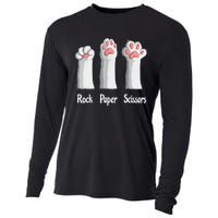 Funny Cat Rock Paper Scissors Hand Game Cute Paw Kitten Cooling Performance Long Sleeve Crew