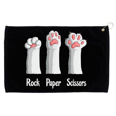 Funny Cat Rock Paper Scissors Hand Game Cute Paw Kitten Grommeted Golf Towel