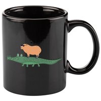 Funny Capybara Riding On A Crocodile 11oz C Handle Ceramic Mug