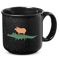 Funny Capybara Riding On A Crocodile 15oz Campfire Ceramic Mug