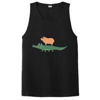 Funny Capybara Riding On A Crocodile PosiCharge Competitor Tank