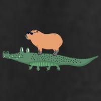 Funny Capybara Riding On A Crocodile Trucker Hat
