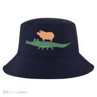 Funny Capybara Riding On A Crocodile Cool Comfort Performance Bucket Hat