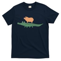 Funny Capybara Riding On A Crocodile T-Shirt