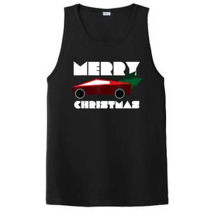 Futuristic Cyber Red Truck Pickup Christmas Tree PosiCharge Competitor Tank