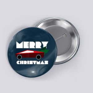 Futuristic Cyber Red Truck Pickup Christmas Tree Button