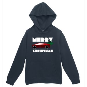 Futuristic Cyber Red Truck Pickup Christmas Tree Urban Pullover Hoodie