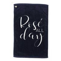 Funny Cute Rose All Day Wine Lover Gift Platinum Collection Golf Towel