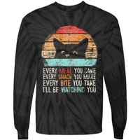 Funny Cat Retro Cat Owner Cat Humor Cat Lover Cat Tie-Dye Long Sleeve Shirt