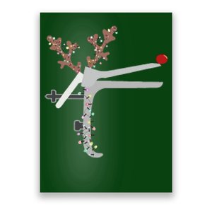 Funny Christmas Reindeer Speculum Nurse L&D Nursing Xmas Poster