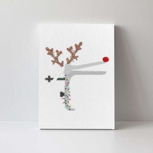 Funny Christmas Reindeer Speculum Nurse L&D Nursing Xmas Canvas