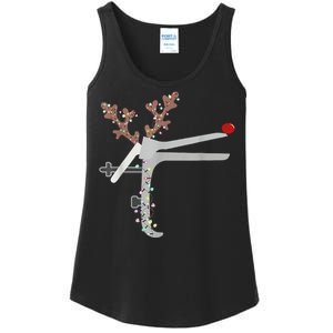 Funny Christmas Reindeer Speculum Nurse L&D Nursing Xmas Ladies Essential Tank