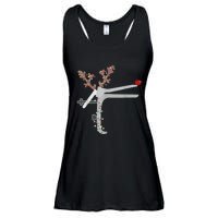 Funny Christmas Reindeer Speculum Nurse L&D Nursing Xmas Ladies Essential Flowy Tank