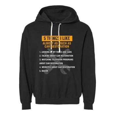 Funny Car Restoration Detailing Car Restorer Garment-Dyed Fleece Hoodie