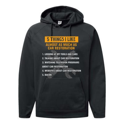 Funny Car Restoration Detailing Car Restorer Performance Fleece Hoodie