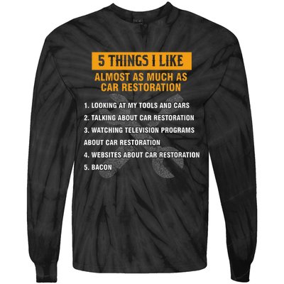 Funny Car Restoration Detailing Car Restorer Tie-Dye Long Sleeve Shirt