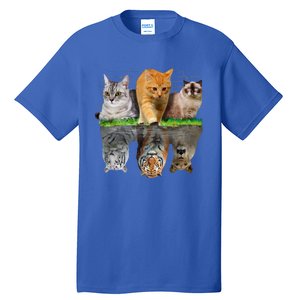 Fun Cat Reflection Gift Design Idea Cute Gift Tall T-Shirt