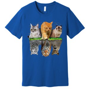 Fun Cat Reflection Gift Design Idea Cute Gift Premium T-Shirt