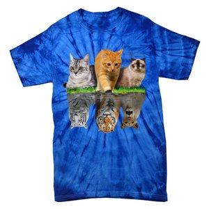 Fun Cat Reflection Gift Design Idea Cute Gift Tie-Dye T-Shirt