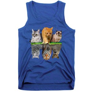 Fun Cat Reflection Gift Design Idea Cute Gift Tank Top