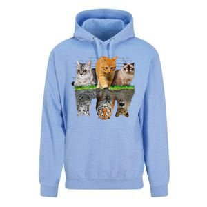 Fun Cat Reflection Gift Design Idea Cute Gift Unisex Surf Hoodie