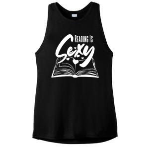 Funny Cute Reading Is Sexy Book Lover Ladies PosiCharge Tri-Blend Wicking Tank