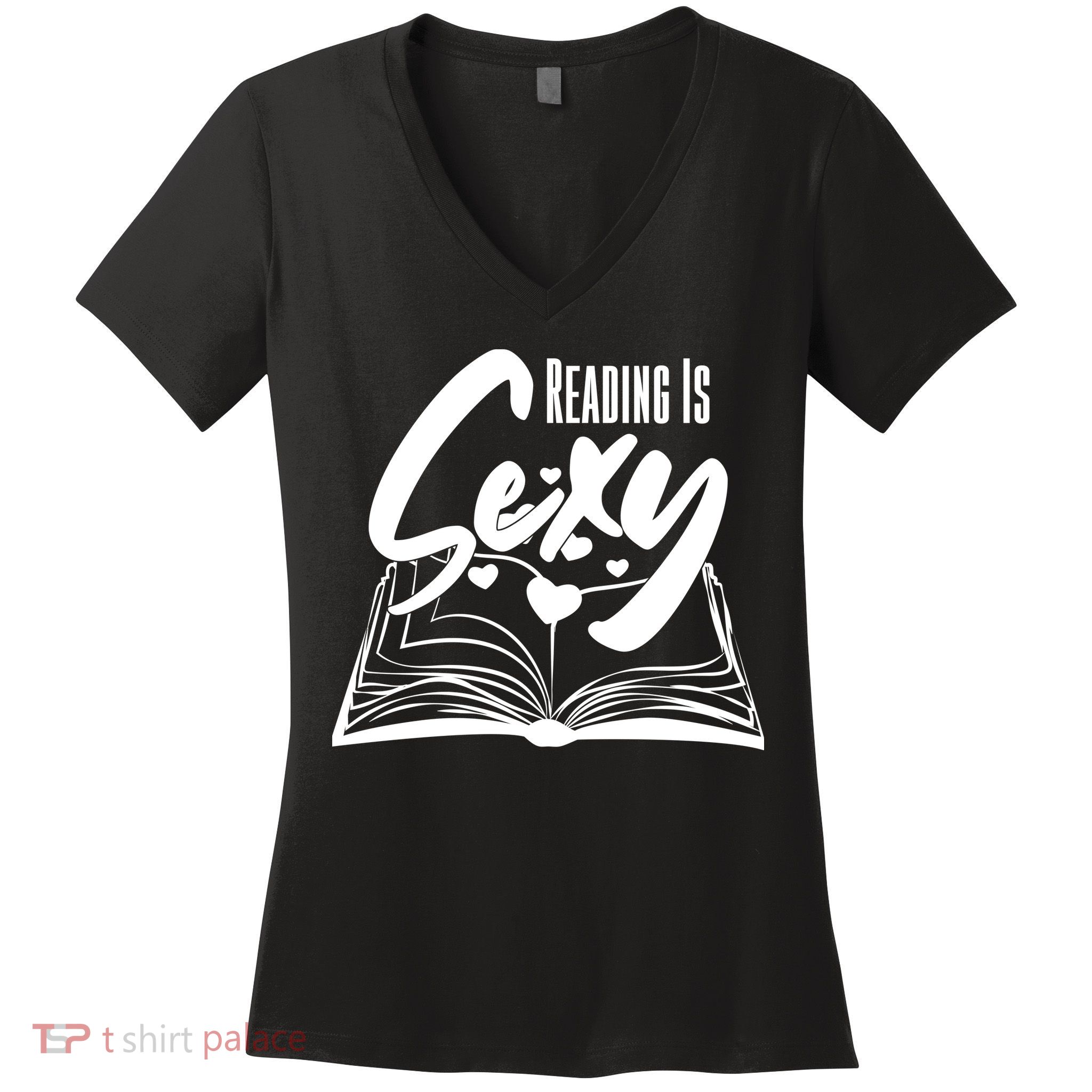 Funny Cute Reading Is Sexy Book Lover Women's V-Neck T-Shirt