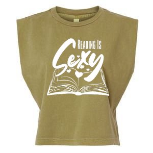 Funny Cute Reading Is Sexy Book Lover Garment-Dyed Women's Muscle Tee