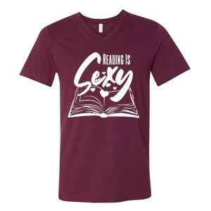 Funny Cute Reading Is Sexy Book Lover V-Neck T-Shirt