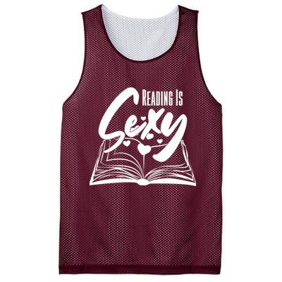 Funny Cute Reading Is Sexy Book Lover Mesh Reversible Basketball Jersey Tank