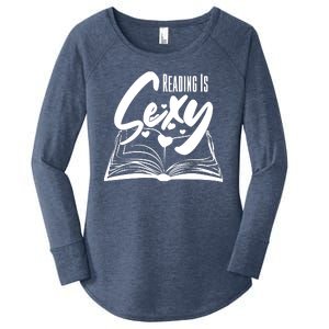 Funny Cute Reading Is Sexy Book Lover Women's Perfect Tri Tunic Long Sleeve Shirt