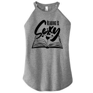 Funny Cute Reading Is Sexy Book Lover Women's Perfect Tri Rocker Tank