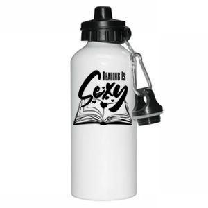 Funny Cute Reading Is Sexy Book Lover Aluminum Water Bottle 