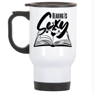 Funny Cute Reading Is Sexy Book Lover Stainless Steel Travel Mug